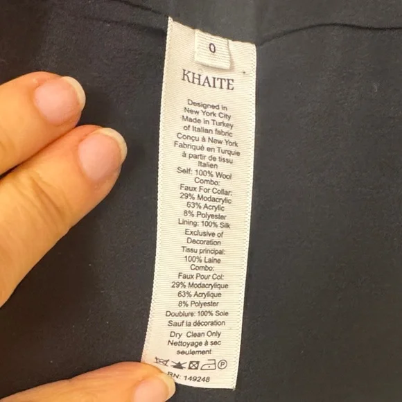 Stunning Luxury $6,600 KHAITE “Finna” Coat Removable Collar NWT sz 0 - Picture 13 of 16